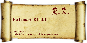 Reisman Kitti névjegykártya