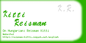 kitti reisman business card